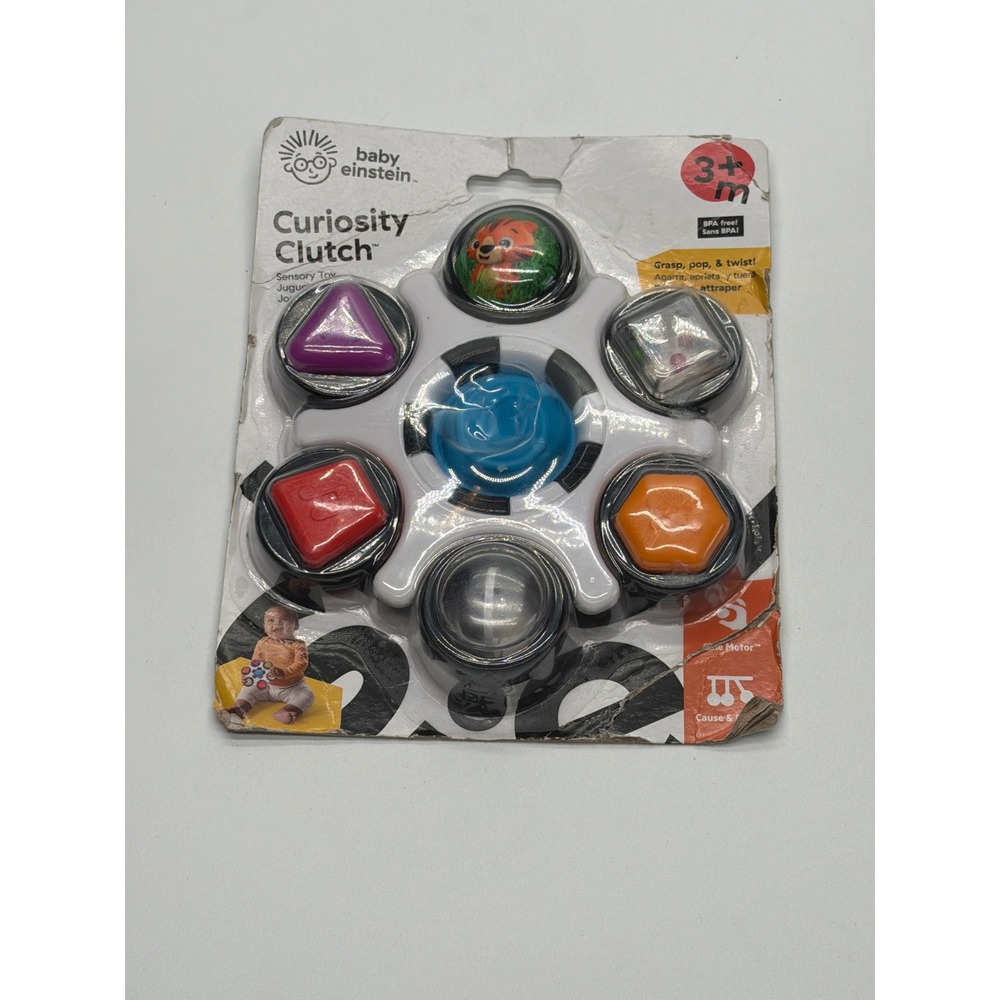 Baby Einstein Curiosity Clutch Sensory Toy Fidget 12491 Multi-Color 3 Months+NEW